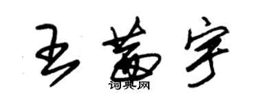朱錫榮王茜宇草書個性簽名怎么寫