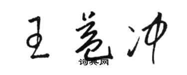 駱恆光王益沖草書個性簽名怎么寫