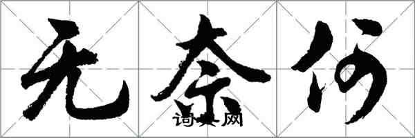 胡問遂無奈何行書怎么寫