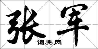 胡問遂張軍行書怎么寫