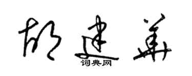 梁錦英胡建華草書個性簽名怎么寫