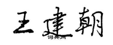 曾慶福王建朝行書個性簽名怎么寫