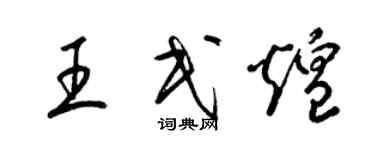 梁錦英王民煌草書個性簽名怎么寫