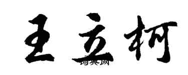 胡問遂王立柯行書個性簽名怎么寫