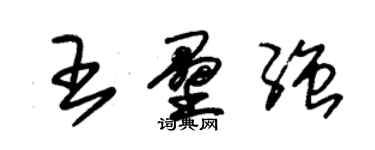 朱錫榮王壘強草書個性簽名怎么寫