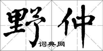 翁闓運野仲楷書怎么寫