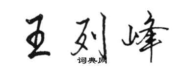 駱恆光王列峰行書個性簽名怎么寫