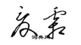 駱恆光夏霜草書個性簽名怎么寫