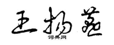 曾慶福王揚燕草書個性簽名怎么寫