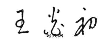 駱恆光王炎初草書個性簽名怎么寫