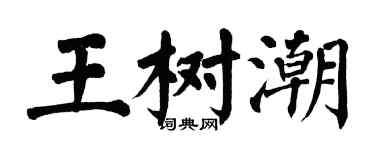 翁闓運王樹潮楷書個性簽名怎么寫