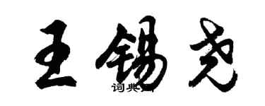 胡問遂王錫堯行書個性簽名怎么寫