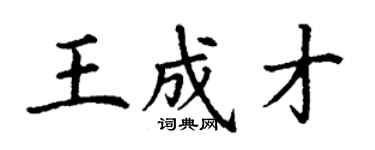 丁謙王成才楷書個性簽名怎么寫