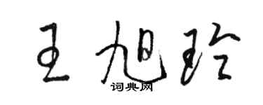 駱恆光王旭玲草書個性簽名怎么寫