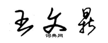 朱錫榮王文鼎草書個性簽名怎么寫