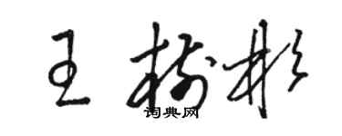 駱恆光王樹彬草書個性簽名怎么寫