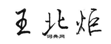 駱恆光王北炬行書個性簽名怎么寫