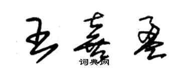 朱錫榮王喜盈草書個性簽名怎么寫