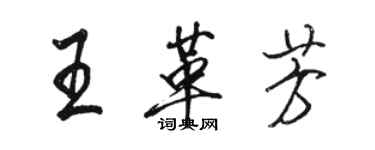 駱恆光王革芳行書個性簽名怎么寫