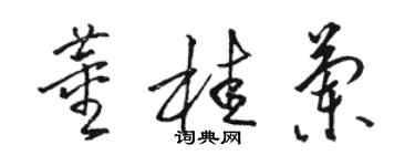 駱恆光董桂蘭草書個性簽名怎么寫