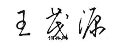 駱恆光王茂源草書個性簽名怎么寫