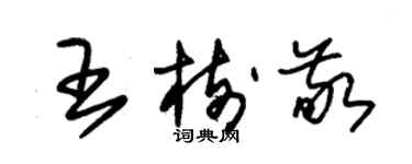 朱錫榮王樹敬草書個性簽名怎么寫