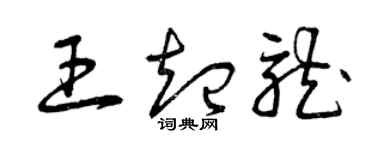 曾慶福王起龍草書個性簽名怎么寫