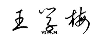 梁錦英王學梅草書個性簽名怎么寫