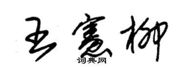 朱錫榮王憲柳草書個性簽名怎么寫