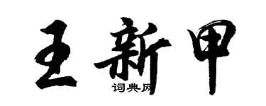 胡問遂王新甲行書個性簽名怎么寫