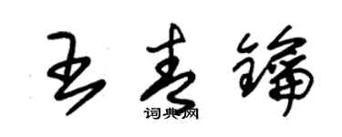 朱錫榮王青鑰草書個性簽名怎么寫