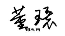 朱錫榮董環草書個性簽名怎么寫