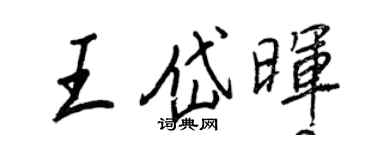 王正良王岱暉行書個性簽名怎么寫