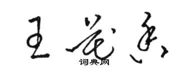 駱恆光王花香草書個性簽名怎么寫