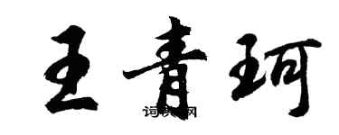 胡問遂王青珂行書個性簽名怎么寫