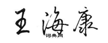 駱恆光王海康行書個性簽名怎么寫