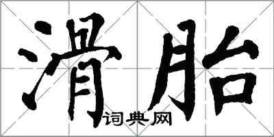 翁闓運滑胎楷書怎么寫