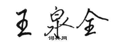 駱恆光王泉全行書個性簽名怎么寫