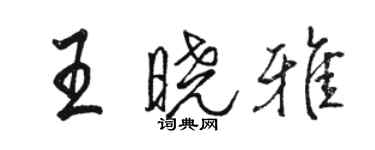 駱恆光王曉雅行書個性簽名怎么寫