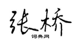 曾慶福張橋行書個性簽名怎么寫