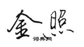 駱恆光金照行書個性簽名怎么寫