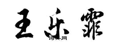 胡問遂王樂霏行書個性簽名怎么寫