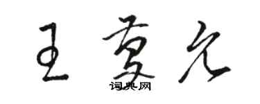 駱恆光王慶允草書個性簽名怎么寫