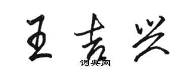 駱恆光王吉興行書個性簽名怎么寫