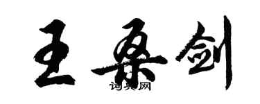 胡問遂王桑劍行書個性簽名怎么寫