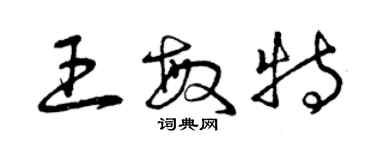 曾慶福王敏特草書個性簽名怎么寫