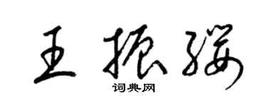 梁錦英王振纓草書個性簽名怎么寫