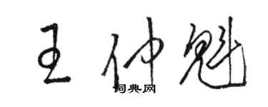 駱恆光王仲魁草書個性簽名怎么寫