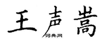 丁謙王聲嵩楷書個性簽名怎么寫