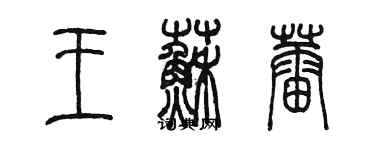 陳墨王蘇蕾篆書個性簽名怎么寫